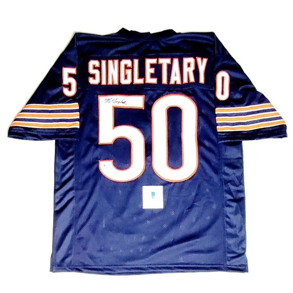 NFL MIKE SINGLETARY #50 AutographedChicago Bears Custom Jersey COA